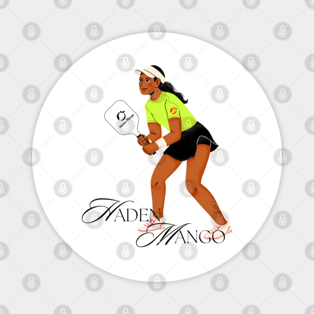 Female Pickleball Avatar Magnet by Hayden Mango Collective 